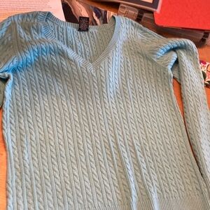 Turquoise vneck sweater